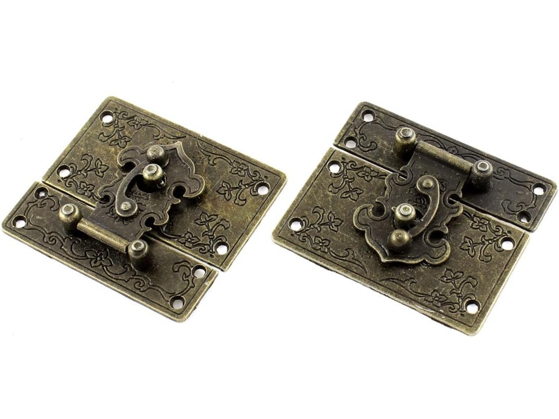 2 Peças de Fecho Segurança para Caixa Joias Estilo Vintage, 67 Mm X 58 com Parafusos CHABERLU