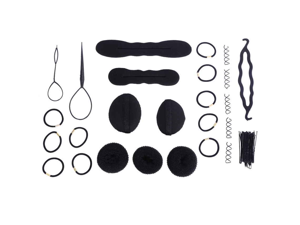 65 Peças Conjunto Ferramentas Penteados Cabelo Mulher Acessórios Estilo Diy