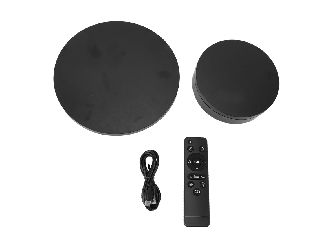 Suporte de Exibição Rotativo Motorizado 22cm 10kg com Controle Remoto para Joias e Relógios | S/MARCA