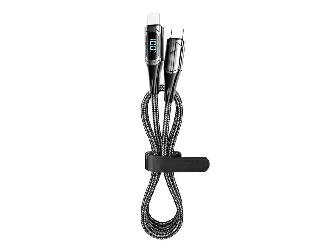 Aetheria cabo de Dados de Carregamento Rápido Pd com Display Digital Usb Type C 2m para Notebook Tablet Celular