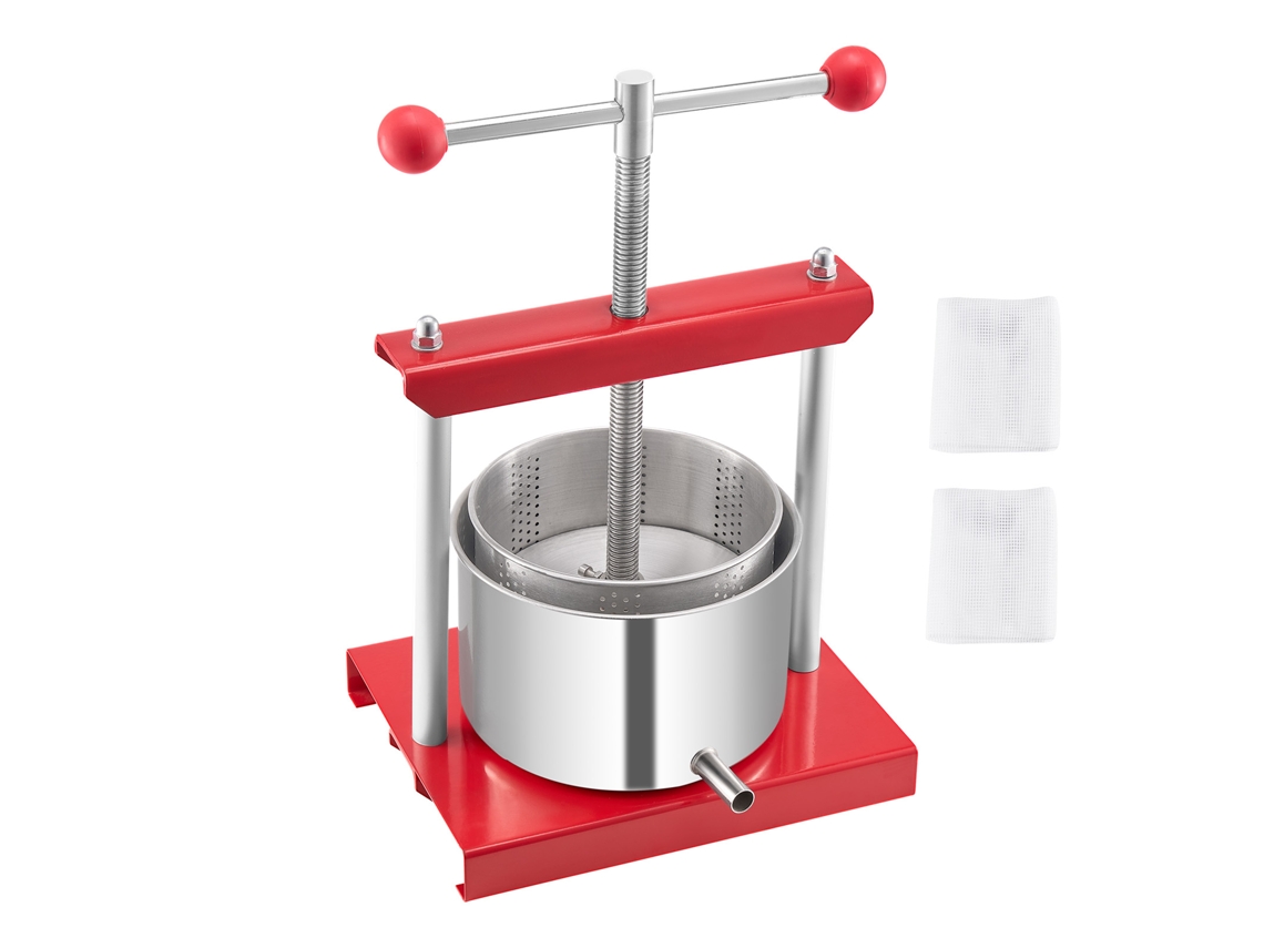 Prensa Manual Para Fruta E Vinho Succebuy, 3 L Em Aço Inoxidável Para Fabrico De Cerveja Caseira (0,8 Galões)