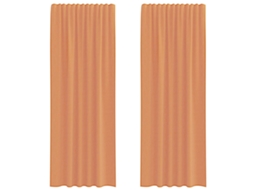 Cortinas de Voile com Bolsos para Varão 2 Pcs Terracota MAISON EXCLUSIVE
