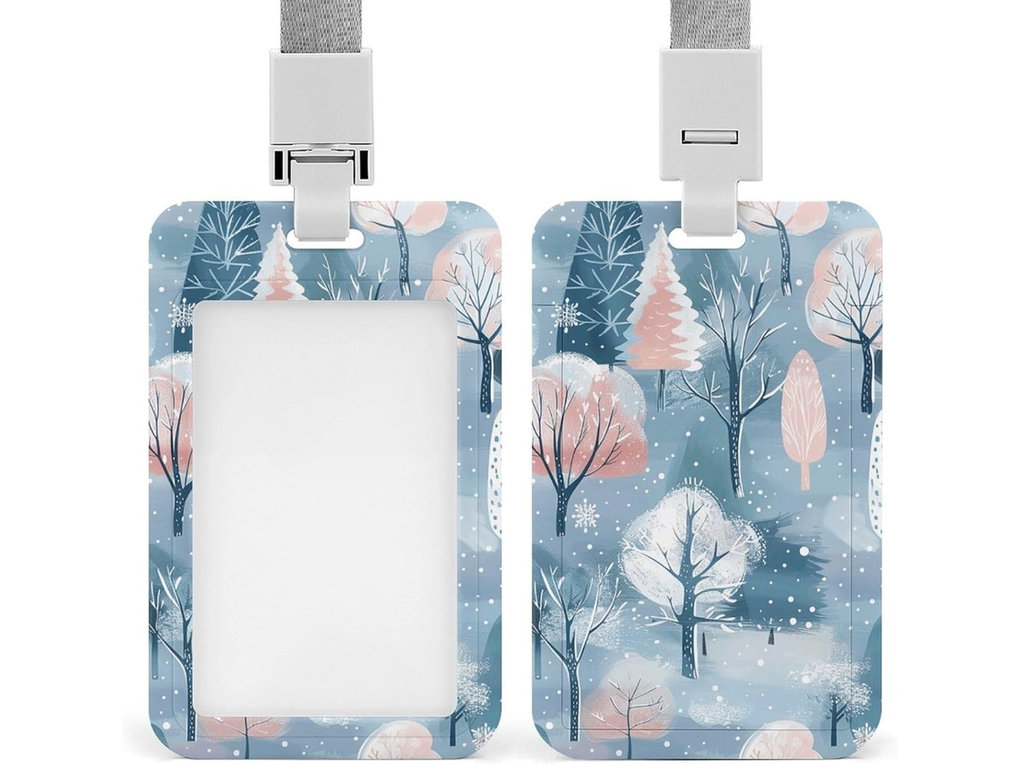 Clipe Crachá, Estilo Simples E Elegante, Suporte Impresso Com Cordão, Porta Crachá, Porta Cartão De Identificação