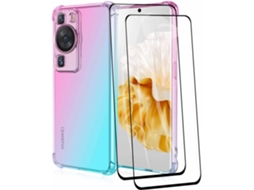 Capa Gradiente Protetora Ro para Huawei P60 Pro HONGWE. Textura Macia Anti-Choque Transparente
