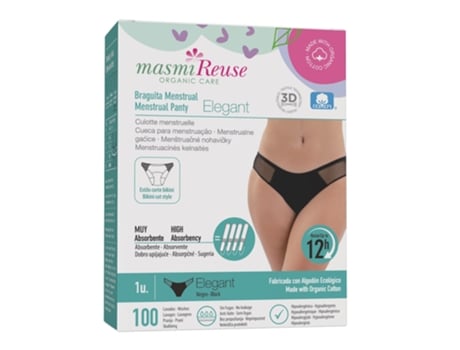 Chic Reusable Menstrual Panties, Xl Size, Single Piece Masmi