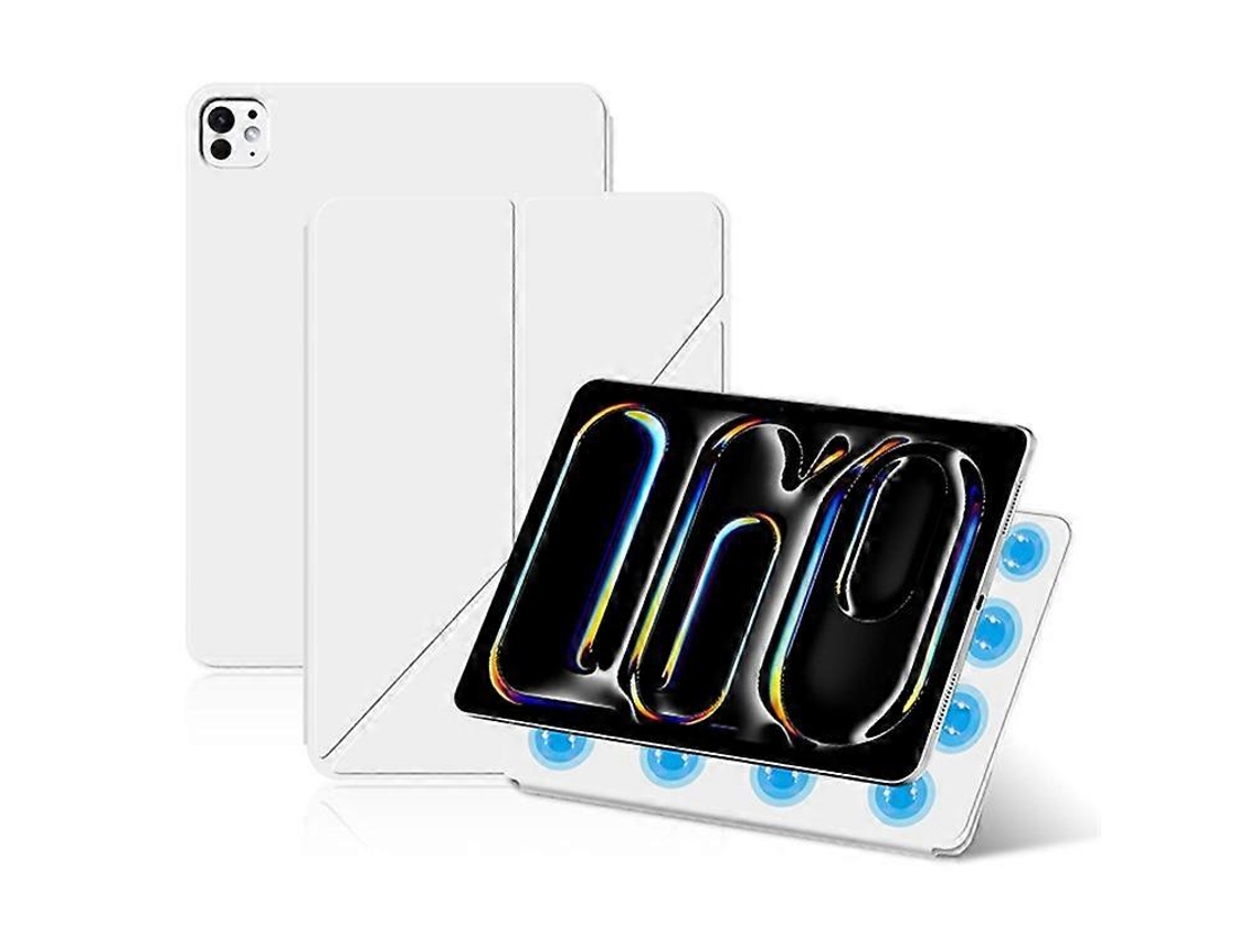 Capa Para Ipad Pro 11 (2024) (m4) Com Fixação Magnética, Em Couro Pu E Suporte Estilo Origami.