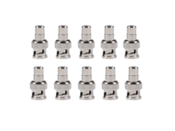 Adaptadores Mali 10 com conector BNC macho para RCA fêmea para sistema de CFTV