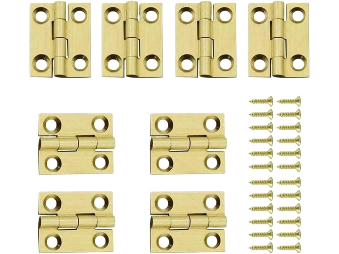 Conjunto De 10 Mini Dobradiças Encaixe Para Gaveta Armário Com