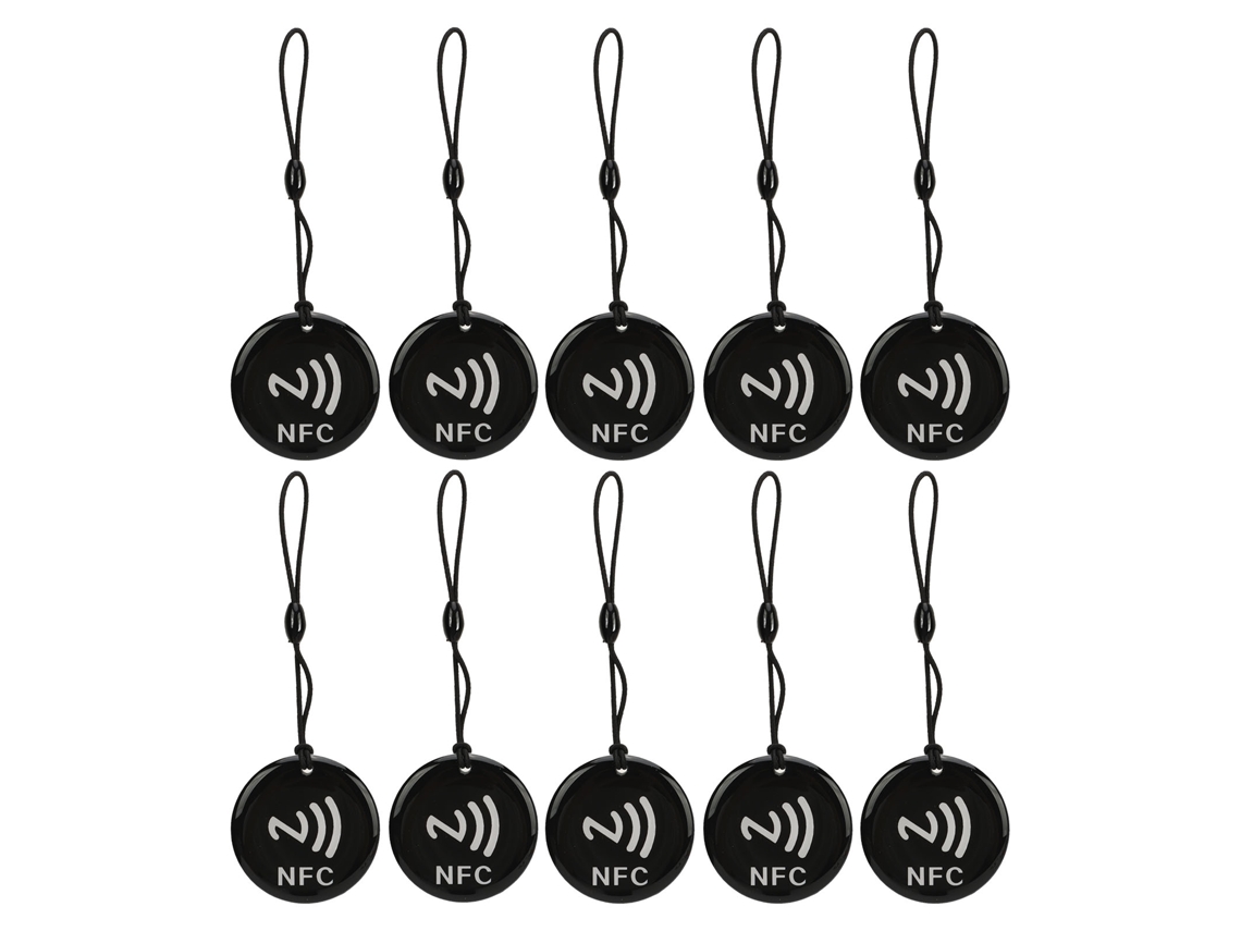 Tarjeta NFC 10 Unidades 8Kbit 13.56MHz, Reescritível, Impermeável S/MARCA