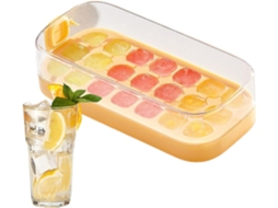 Forma De Gelo Com Tampa 21 Compartimentos De Silicone, Forma De Gelo Para Freezer, Molde Flexível Gokoco