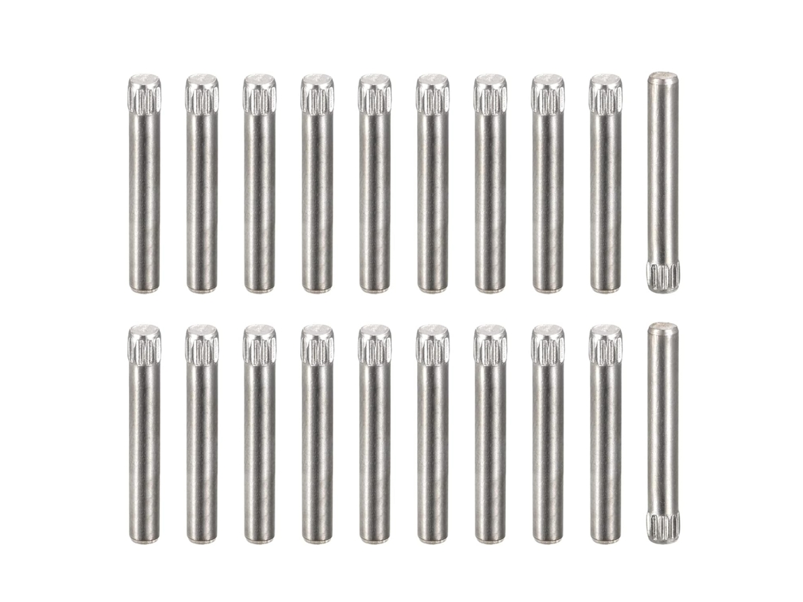 Pinos de aço inox 304 3x22mm, 50 peças, cabeça chanfrada CHABERLU