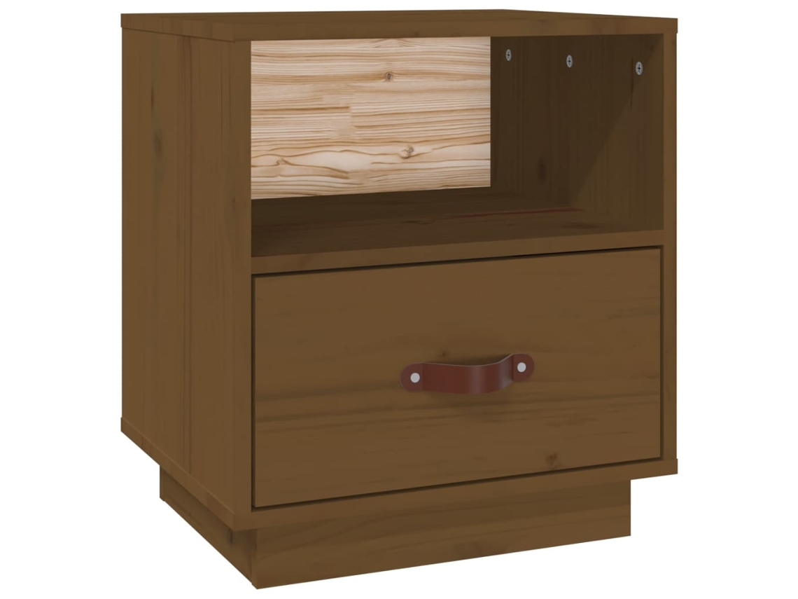 Bedside Cabinet, Bedside Cabinets Vidaxl Marrom Madeira De Pinho (n/a)