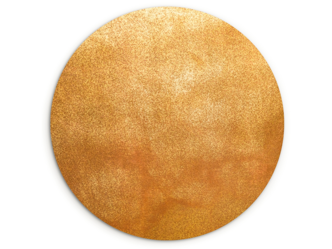 O Quadro Ferro - Ferrugem - Ouro - Metal - Luxo 150x150 Cm