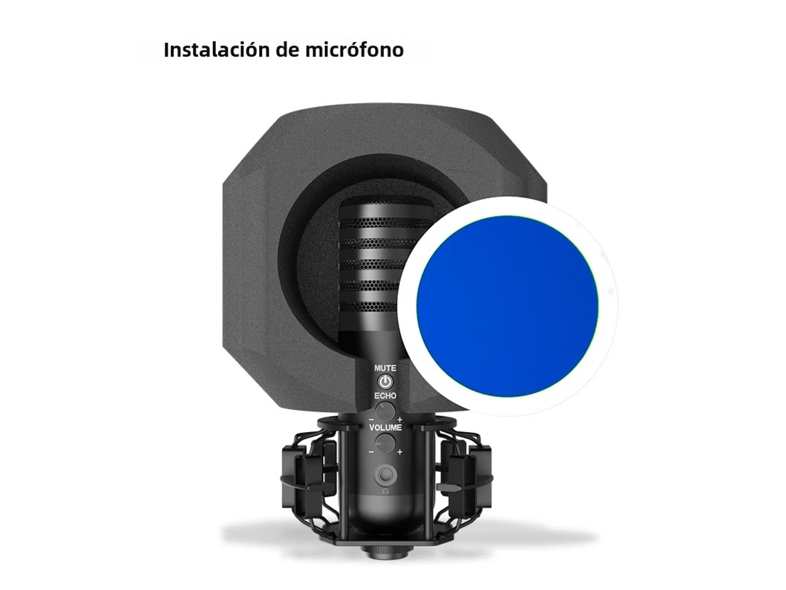Filtro De Espuma Para Microfone Com Ponto Focal Para Isolar O Ruído Ambiente.