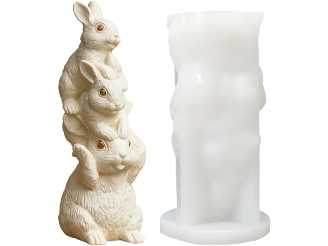Molde De Coelho Da Páscoa, Molde De Vela De Páscoa, Silicone 3d