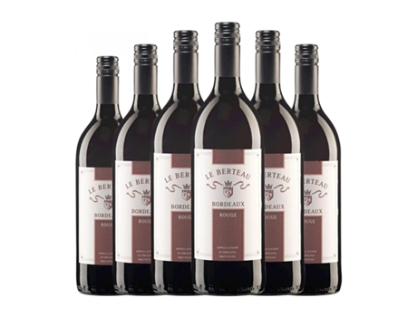 Vinho UNIVITIS Le Berteau Rouge Bordeaux (1 L - 6 Unidades)
