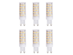 Conjunto de 6 Lâmpadas Led G9 de 9w com 66 Leds Cada CHABERLU (85 265v)