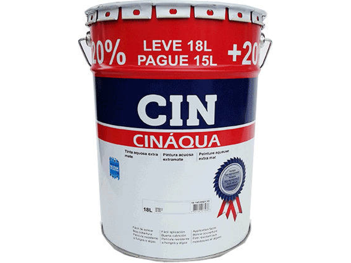 Tinta Aquosa Mate CIN Cinaqua (Branco - 15 + 3 L)