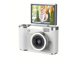 Câmera Digital 4k Hd Com Tela De 2,4 Polegadas Prata Brilvibera