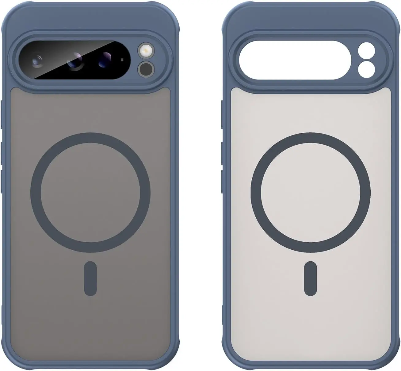 (azul, Google Pixel 10 Pro Xl) Capa Translúcida Fosca, Compatível Com Carregamento Sem Fio Magnético Magsafe, Resistente A Quedas