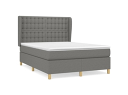 Box Spring Bed, Box Spring Beds Vidaxl Cinzeto Tecido (140 X 190 Cm)