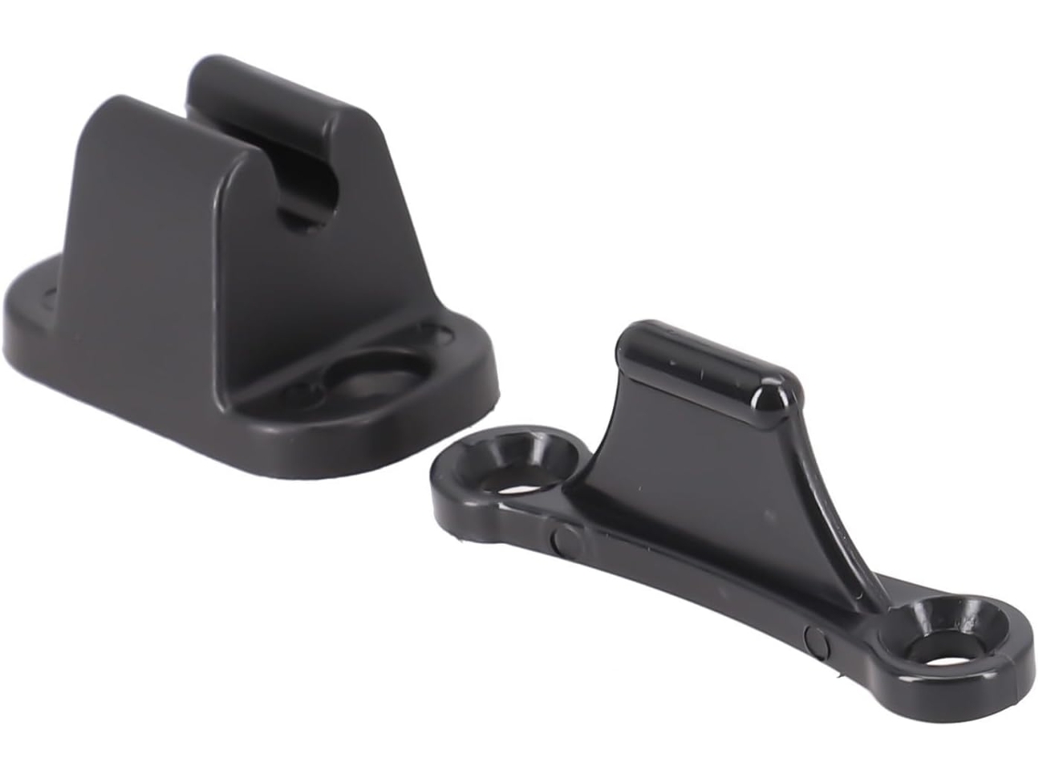 Trava De Batente Porta Para Trailer Motorhome Fecho Nylon Preto Montagem No Piso Ou Na Parede, Espaçamento De 30mm A