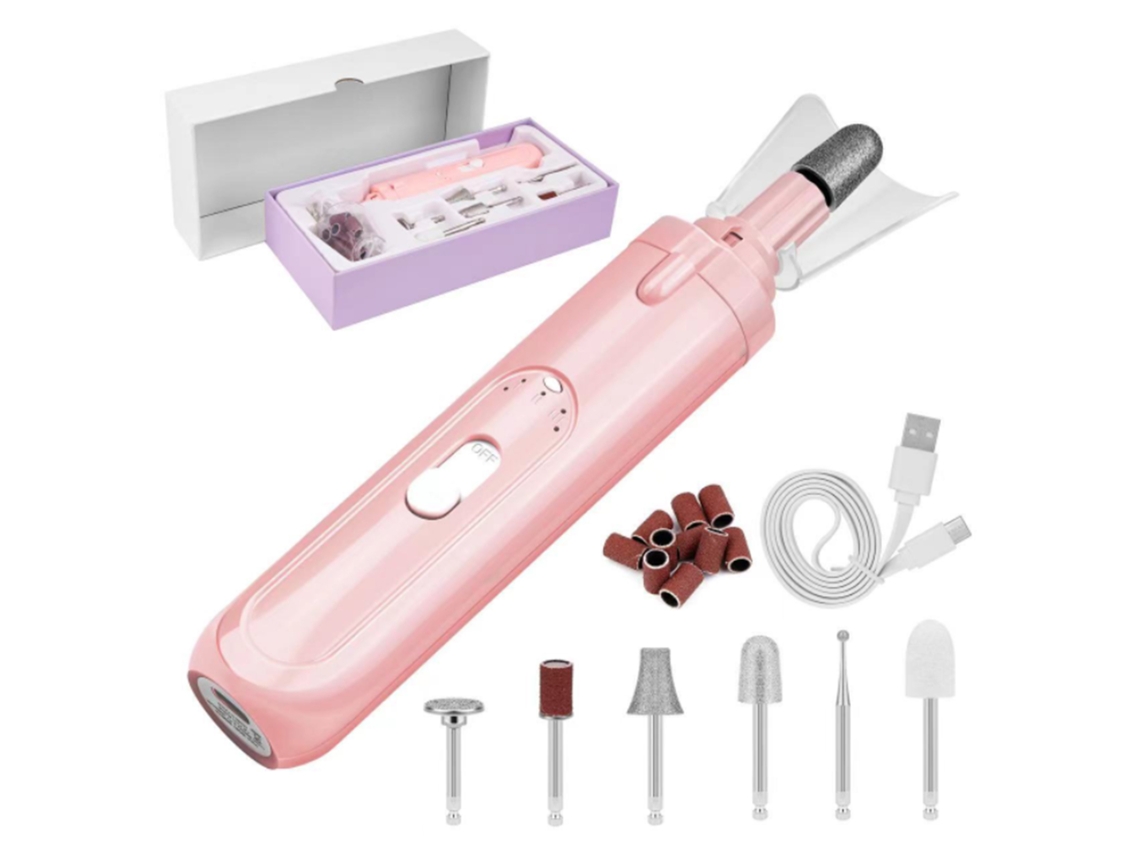 Caneta De Lixamento Para Unhas (carregamento Usb, Rosa Com Luz Led) Eoocoo