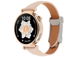 Pulseira De Couro Universal Fina Com Fecho Magnético