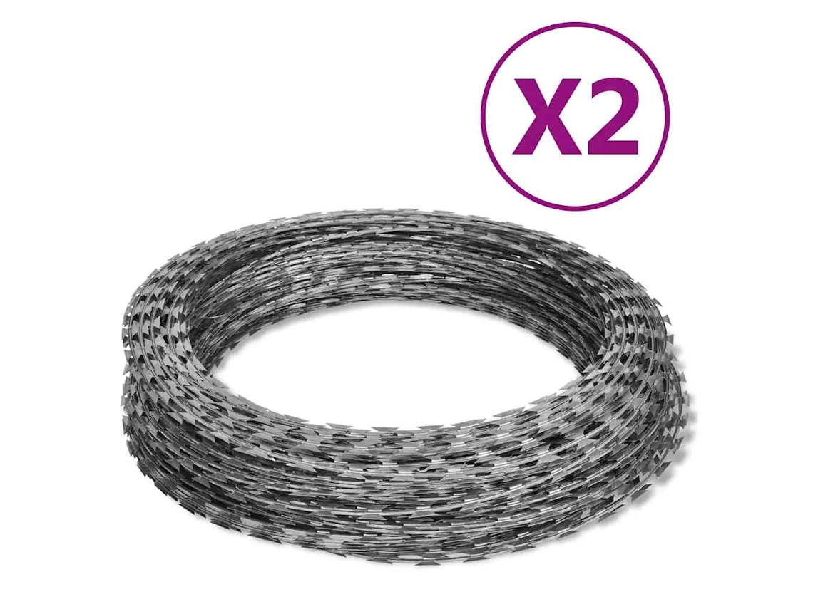 Razor Wire, Razor Wires Vidaxl Prateado Aço (60 M)