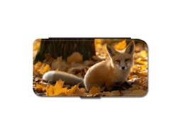 Capa Flip Para Iphone 17 Pro Com Estampa De Raposa.