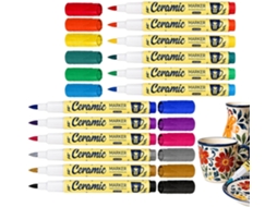 Marcadores De Tinta Cerâmica, 12 Unidades, Ponta De 1 A 6 Mm, Secagem