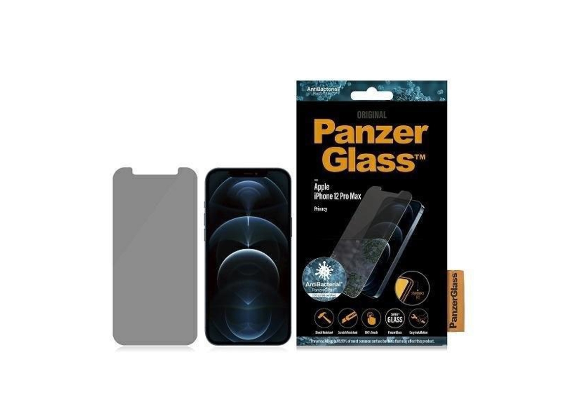Película PANZERGLASS Standard Super + Iphone 12 Pro Max Privacy Antibacterial