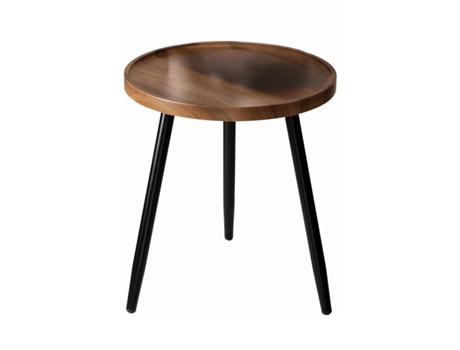 Mesa de Apoio em Mdf de Madeira Maciça com 2 Níveis Estilo Nórdico para Quarto Sala de Estar Quarto Sala de Jantar Castanho LUTODY HOME SPAIN