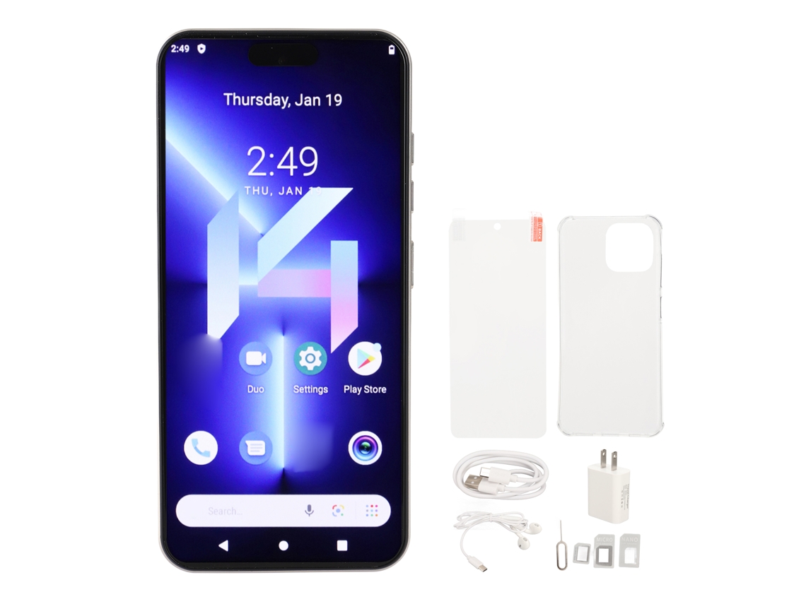 Laxiscreed Telefone Móvel 6.7" 4g Com Desbloqueio Facial De Fácil Utilização