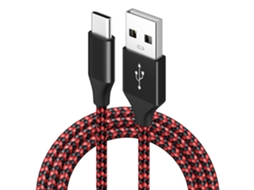 Cabo De Dados Tipo C Para Celular Android Qc3.0 Nylon Trançado 3a Carregamento Rápido Cabo De Dados Para Celular Carregador Usb Cabo*