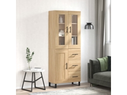 Vidaxl Armário Alto 69,5x34x180 Cm Derivados De Madeira Cor Sonoma