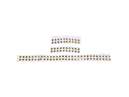 Olhos de pesca 3D ovais 6mm Dourado 100un