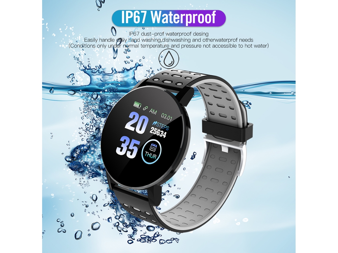 Relógio Inteligente 1.3 Polegadas Monitor De Frequência Cardíaca Resistente À Água Pulseira Esportiva Smartwatch