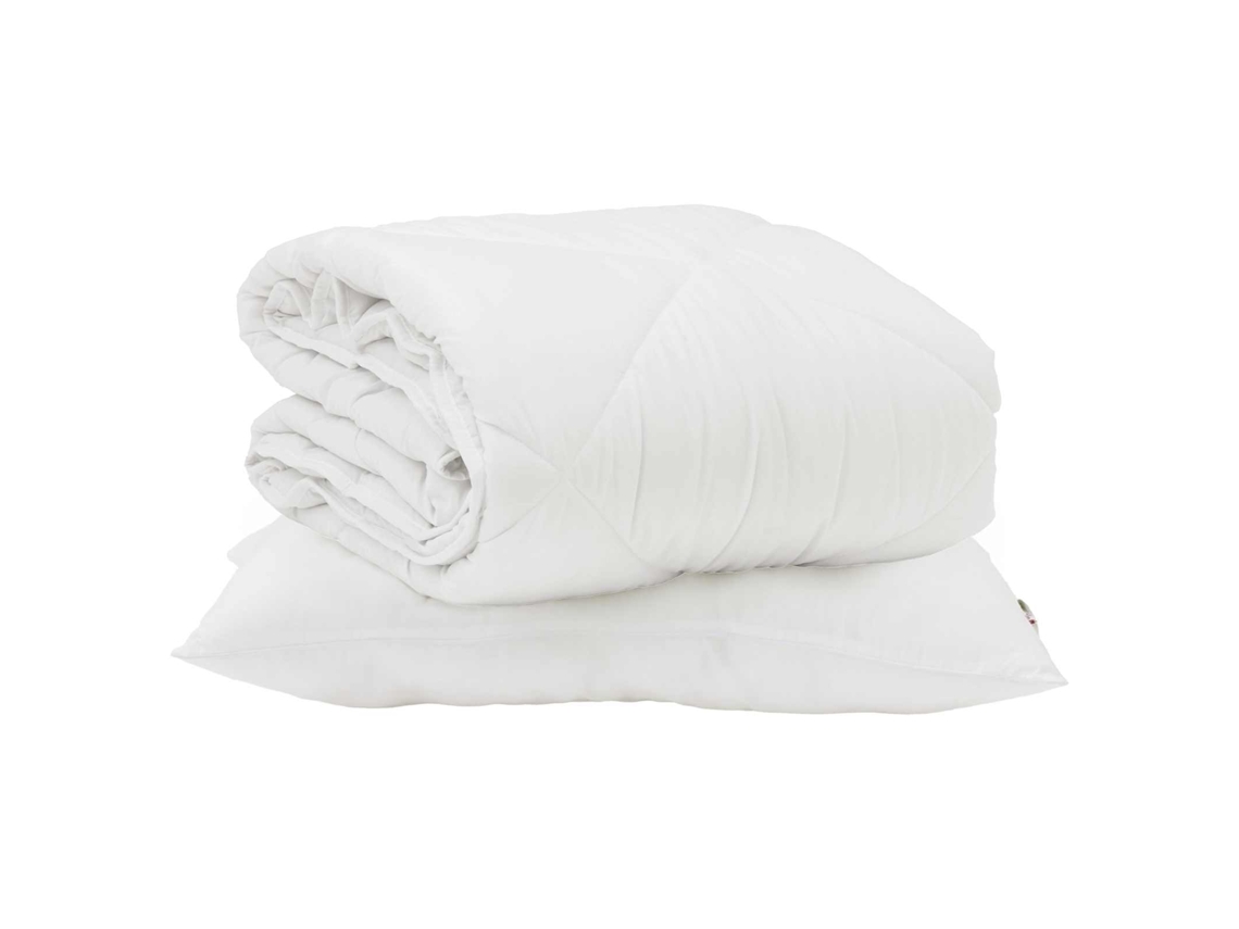 Conjunto 2 Conjunto De Edredom Vidaxl Branco Microfibra (200 X 135 Cm)
