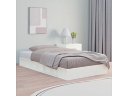 Estrutura Cama Pequena Solteiro 75x190 Cm Madeira Maciça Branco