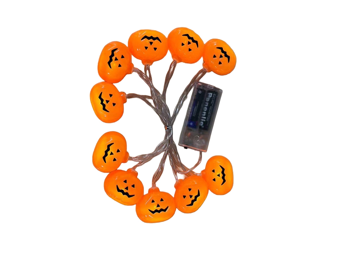 Laxiscreed Fitas De Luz De Halloween Com Olhos, Caveiras E Abóboras, 6m, 40 Leds Com Flash