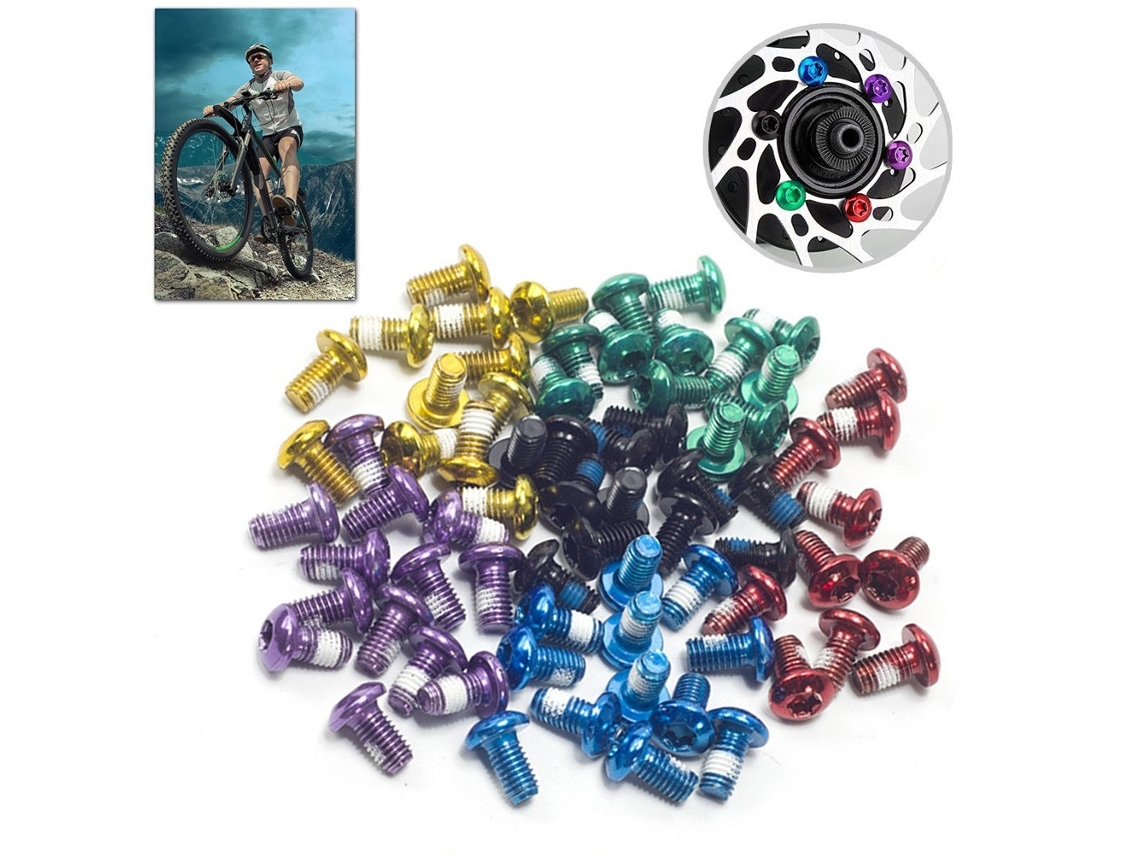 Lurelia Kit De Parafusos Coloridos Para Travão De Disco Mtb, M5x9 Mm, 12 Peças