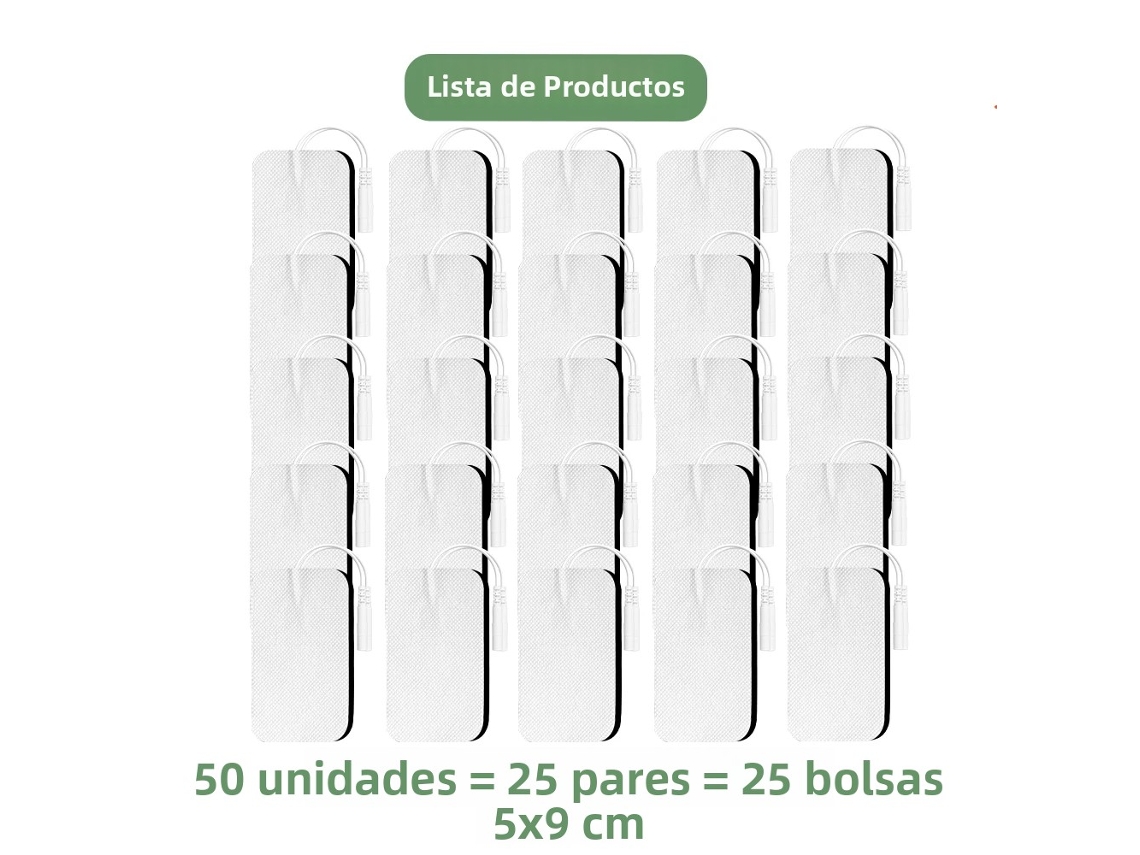 Adesivos de Eletrodos de Gel para Emagrecimento e Estimulação Muscular por Pulso Ems MDUG (182 Unidades, 50 Unidades, 5x9cm)