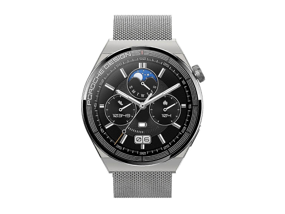 Relógio inteligente Ochstin 5HK46P com tela redonda de 1,36 polegadas e pulseira de aço com função de chamada Bluetooth VONKELIOS
