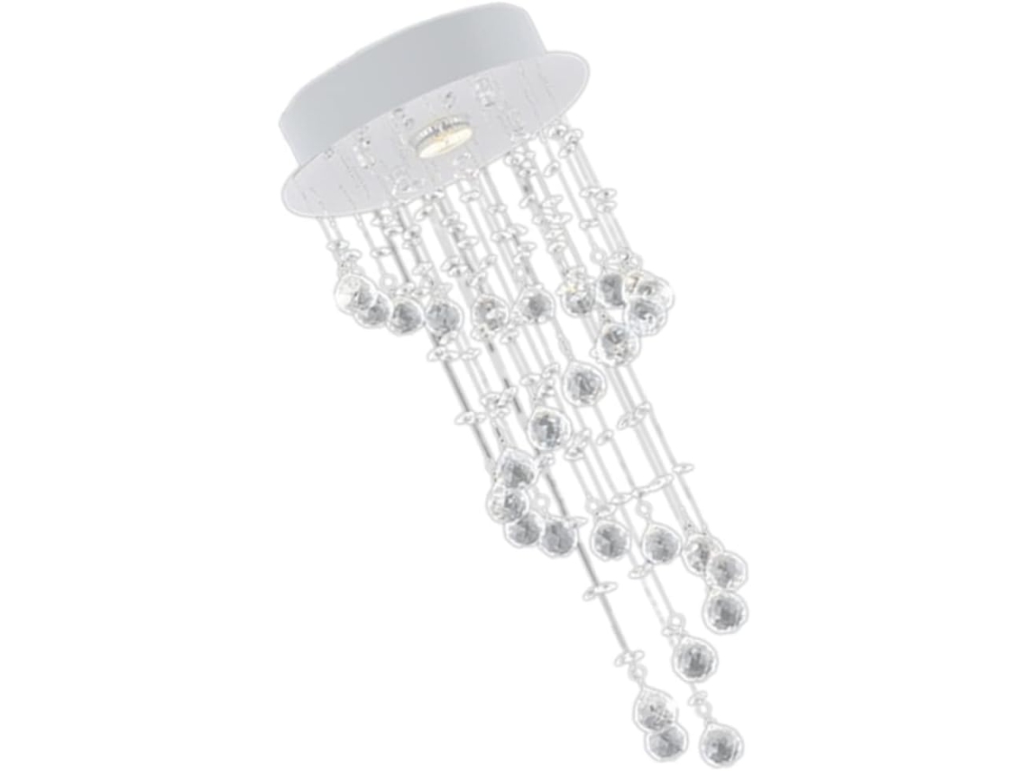Luminária De Teto Espiral Criativa Com Cristais, Luminária Suspensa Moderna Para Sala De Estar, Luz Branca.