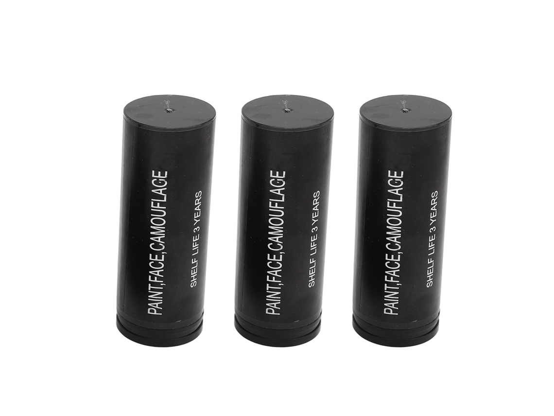 3pcs Bastão De Pintura Facial Camuflagem Duradoura Para Caça Fácil De Lavar Bastão De Olho Preto