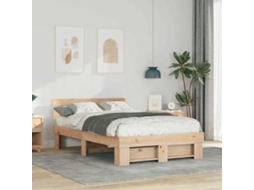 Vidaxl Estrutura da Cama com Cabeceira Castanho 120 X 200 Cm