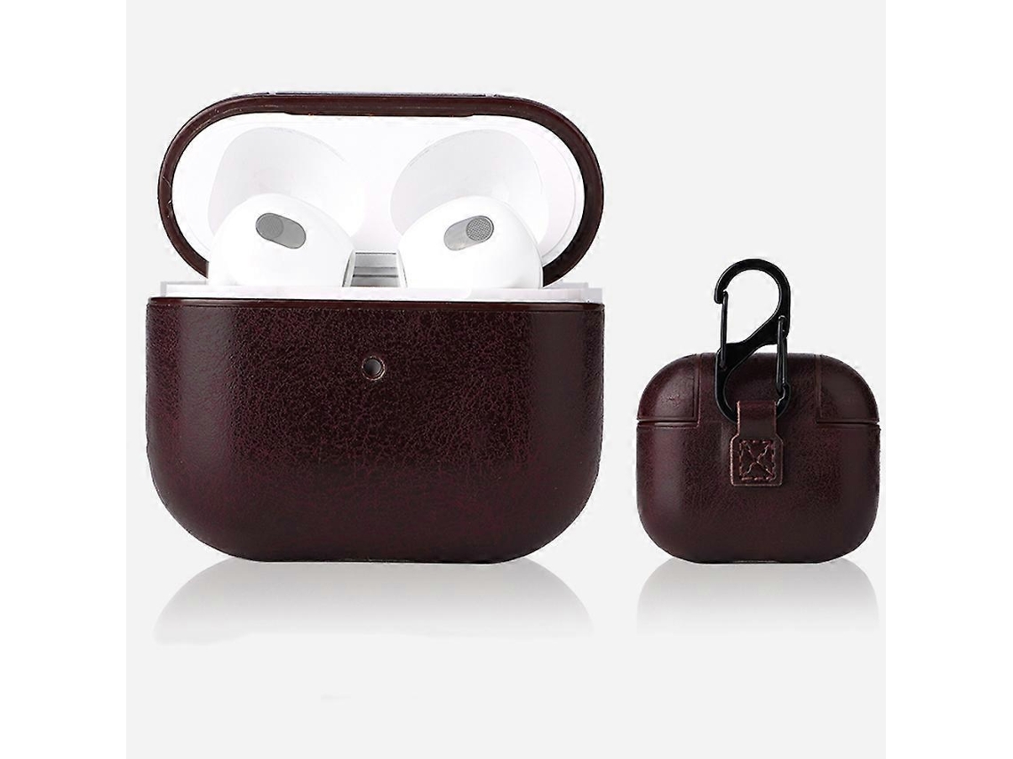 Camada Protetora para Fones de Ouvido com Textura Crazy Horse e Fivela de Fixação para Airpods 3 GIECY