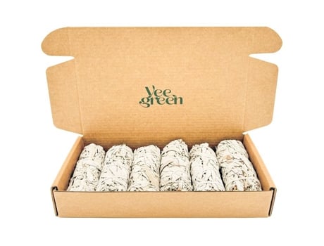 Coffret De 6 Bastões De Sálvia Branca - Purificação - Incenso Natural - Origem Califórnia
