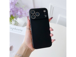 Capa Para Iphone 17 Air Cube Liquid Preta Em Silicone Líquido Magic Cube - Capa Completa